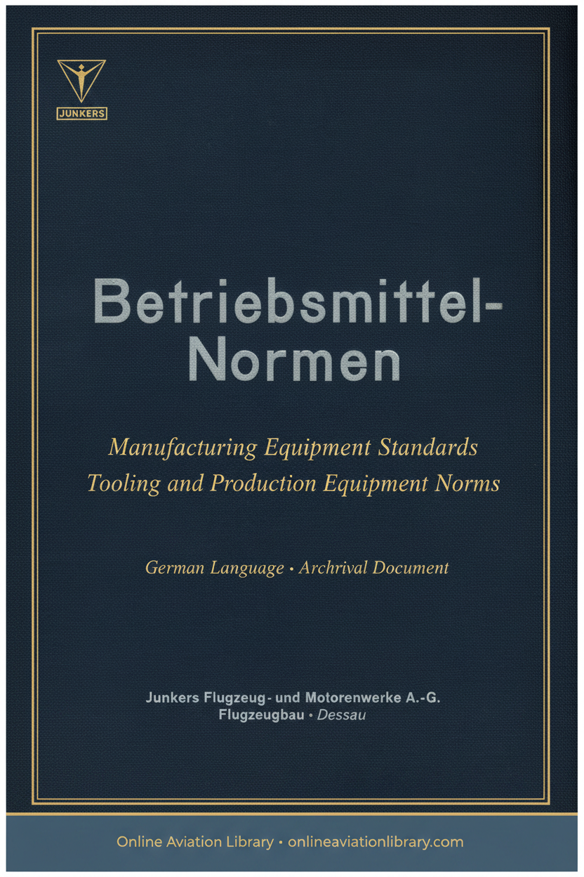 Junkers Manufacturing Equipment Standards — OAL Cover