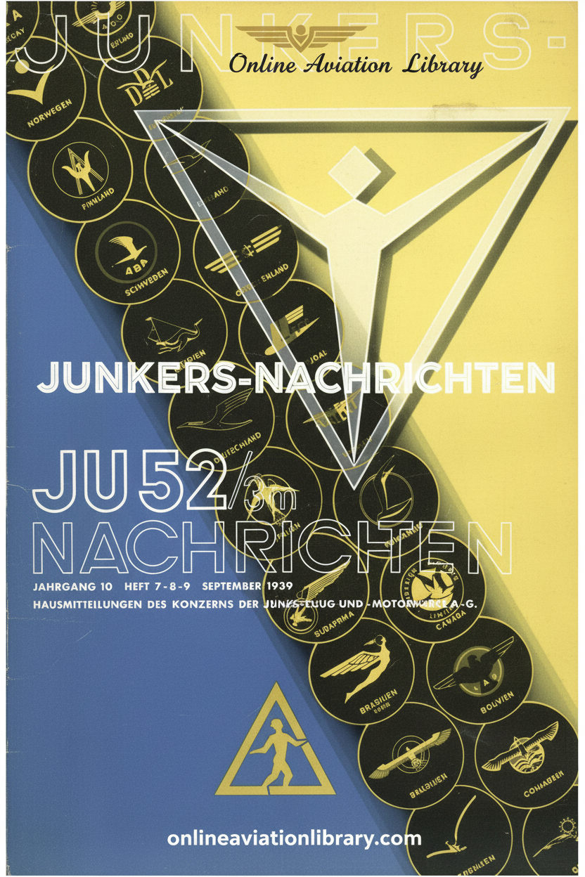 Junkers-Nachrichten September 1939 Standard Cover Page