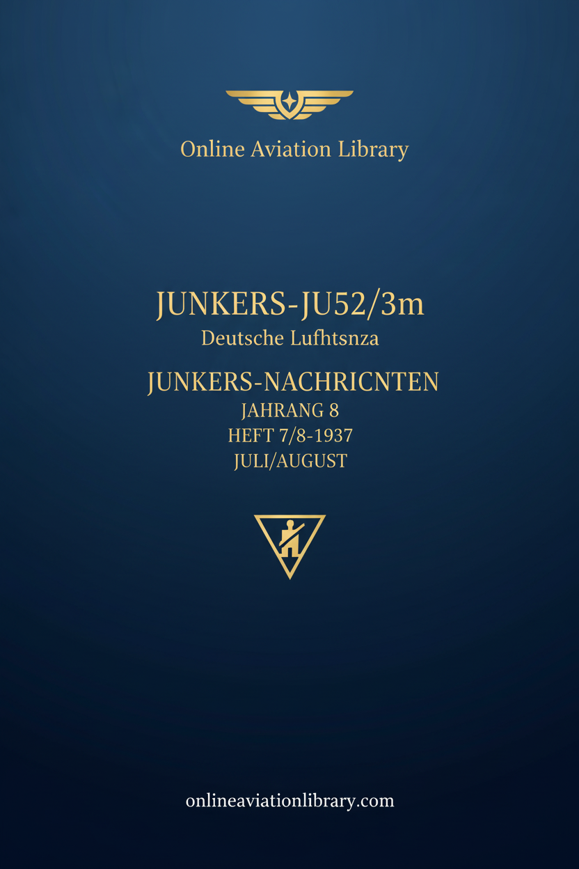 Junkers-Nachrichten Standard Cover Page