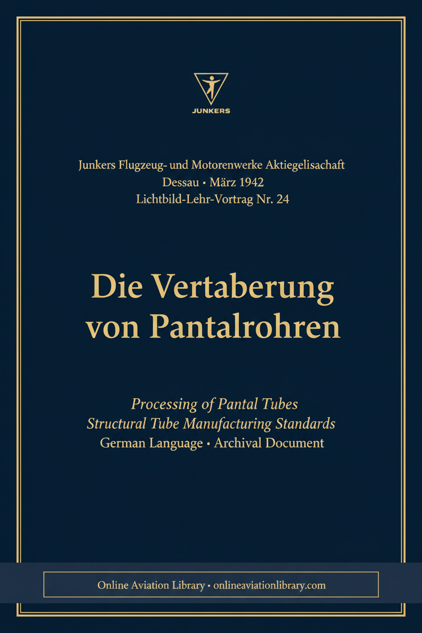 Junkers Pantal Tubes Processing — OAL Cover