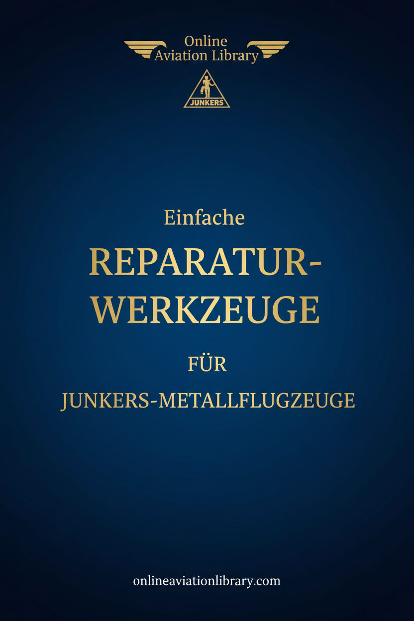 Junkers Reparatur-Werkzeuge Standard Cover Page