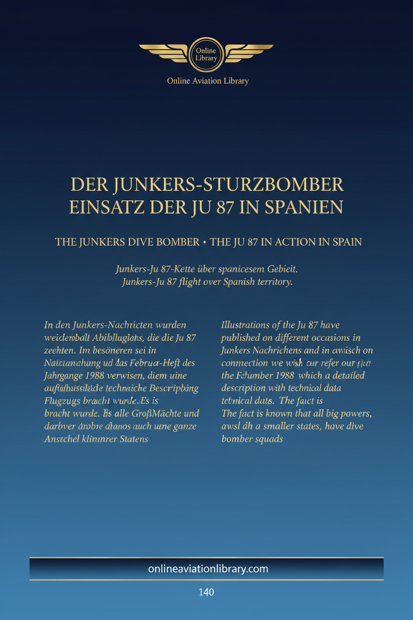 Junkers Sturzbomber Ju 87 in Spanien Standard Cover Page
