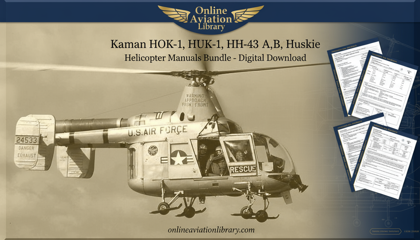 Kaman HH-43 Huskie Helicopter Manuals Bundle Banner