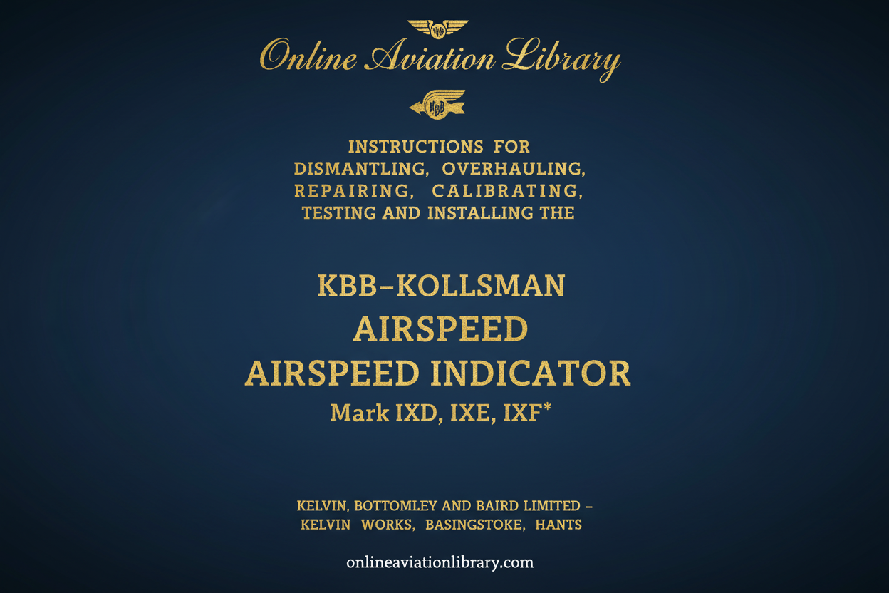 KBB-Kollsman Airspeed Indicator Manual Cover Page