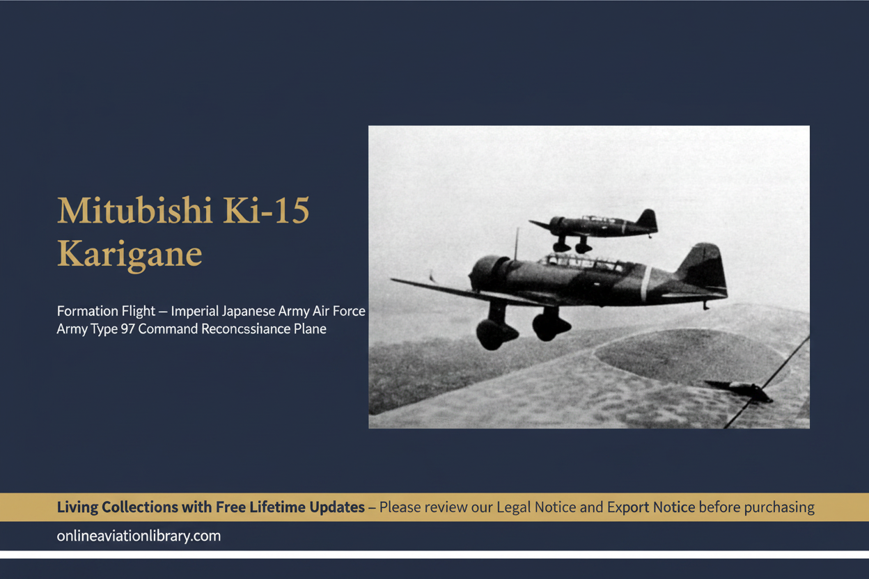 Ki-15 Karigane Formation Flight Banner