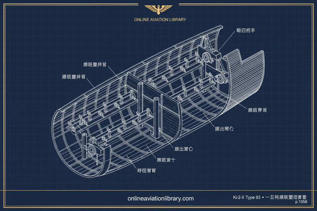 Ki-2 Louise — Navy Blueprint — Bomb Bay Interior Cutaway