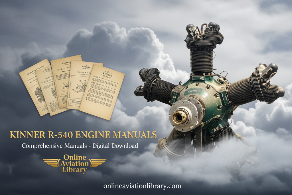 Kinner Types Kinner R-540 Aircraft Engine Manuals - Complete Technical Documentation ...