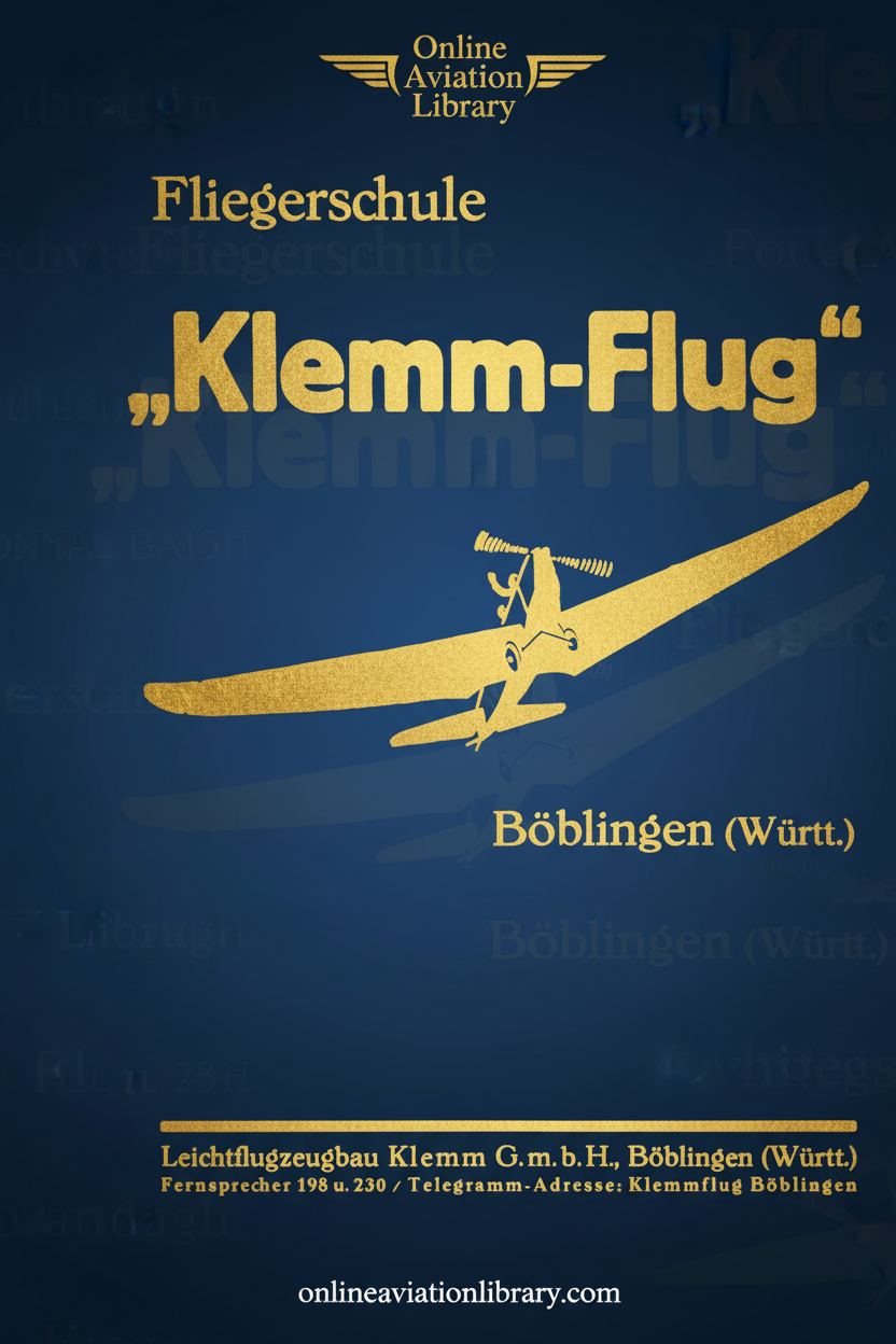 Klemm-Flug Flight School Standard Cover Page
