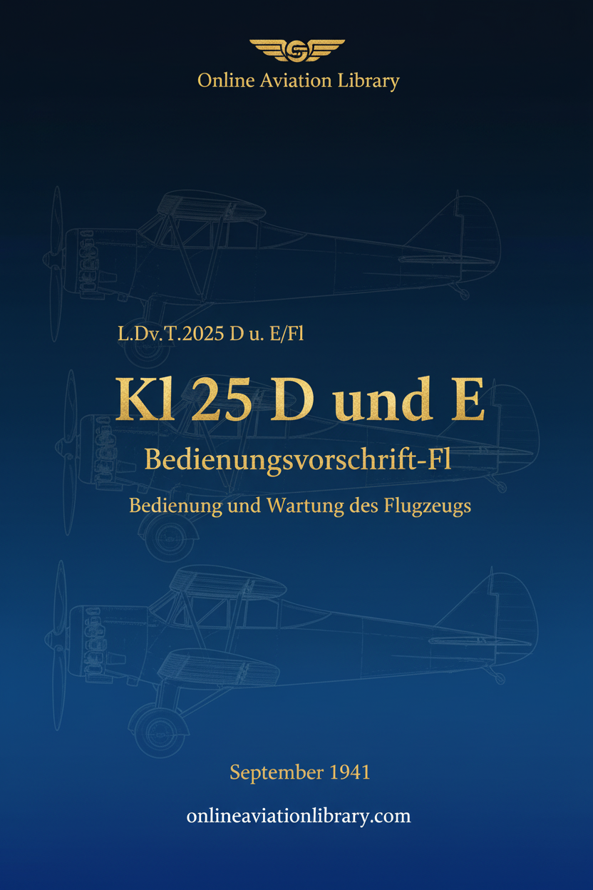 Klemm Kl 25 Standard Cover Page