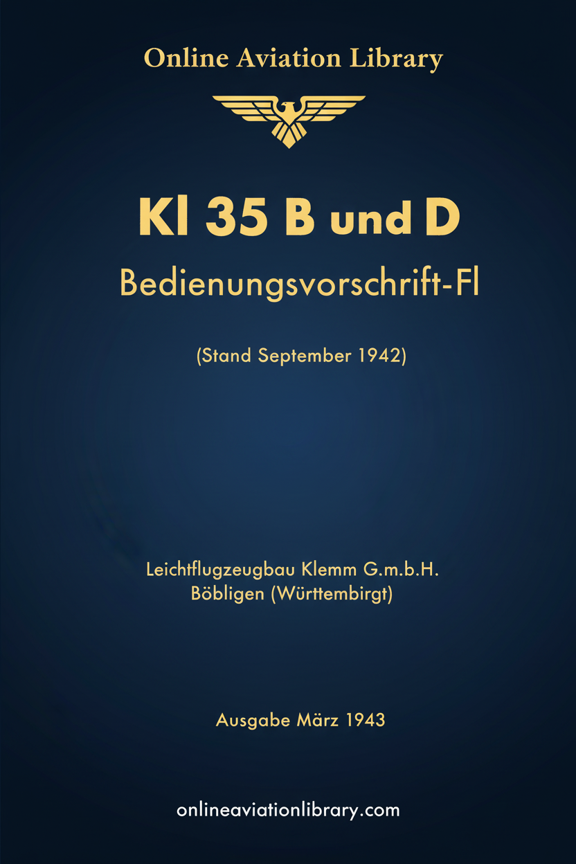 Klemm Kl 35 B und D Standard Cover Page