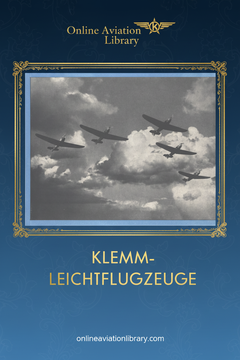 Klemm-Leichtflugzeuge Standard Cover Page