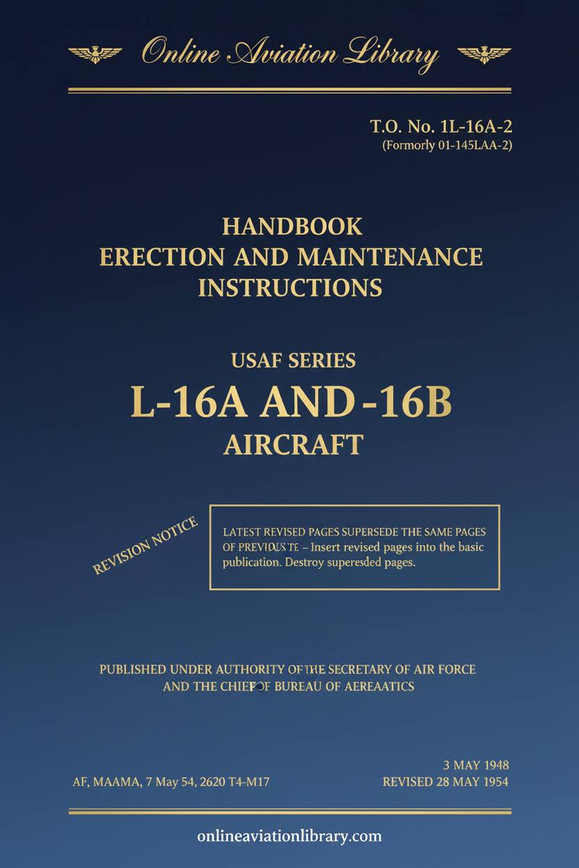 L-16A and L-16B Erection and Maintenance Instructions Cover Page