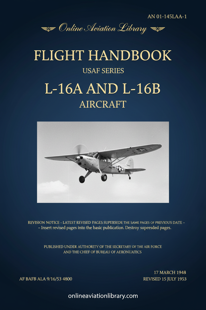 L-16A and L-16B Flight Handbook Cover Page