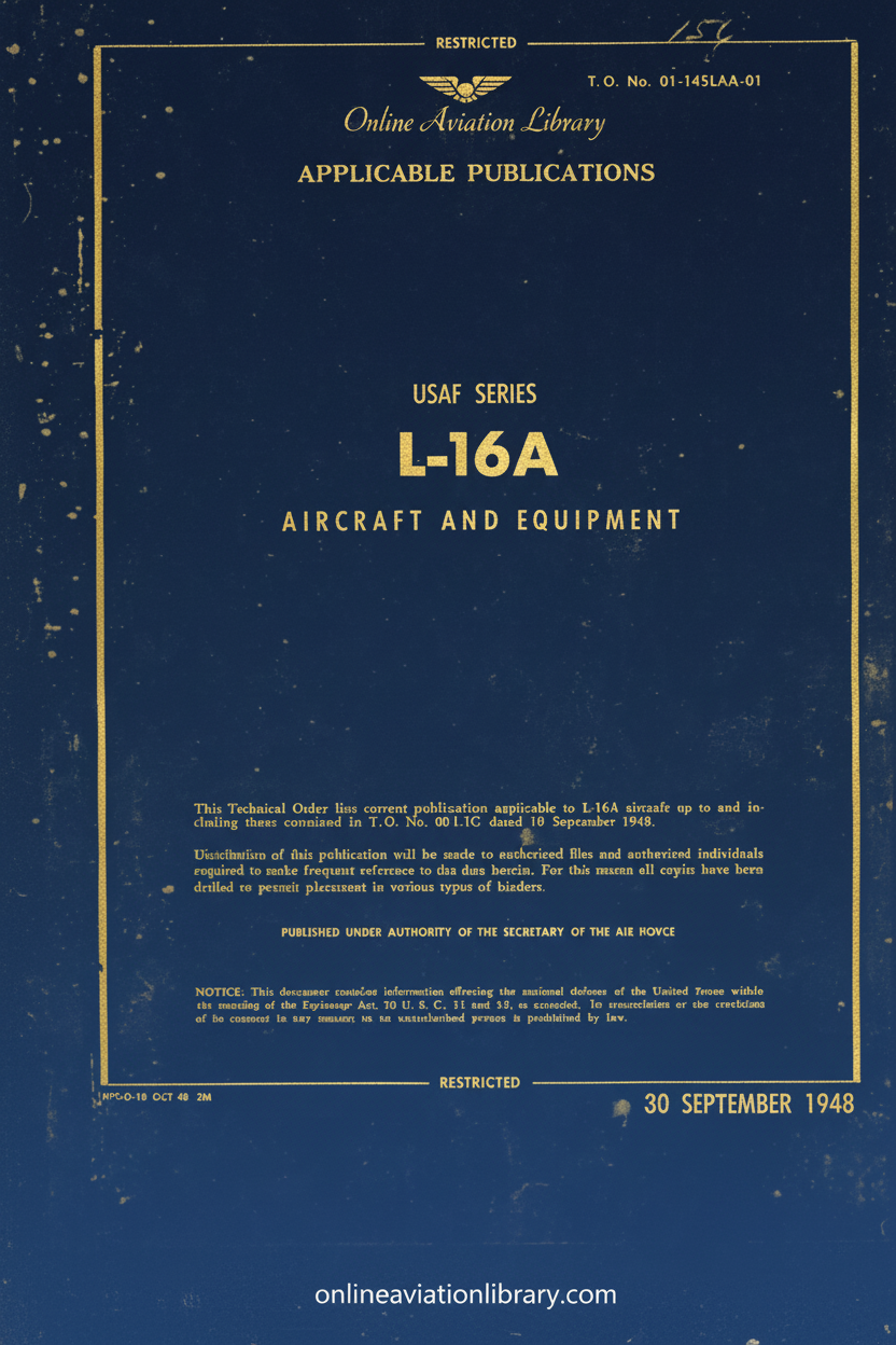 L-16A List of Applicable Publications Cover Page