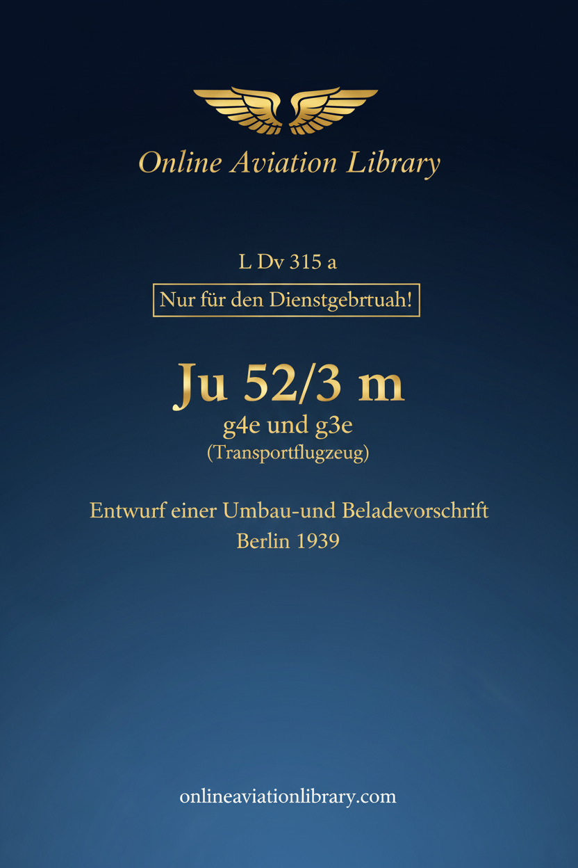 L Dv 315a Ju 52/3m Standard Cover Page