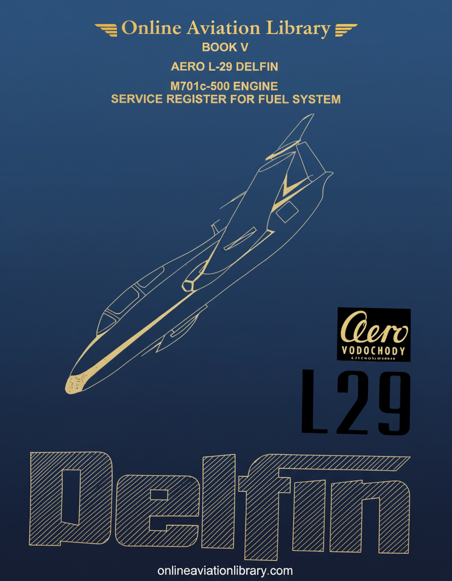L29 Delfin M701c-500 Engine Service Register Cover Page
