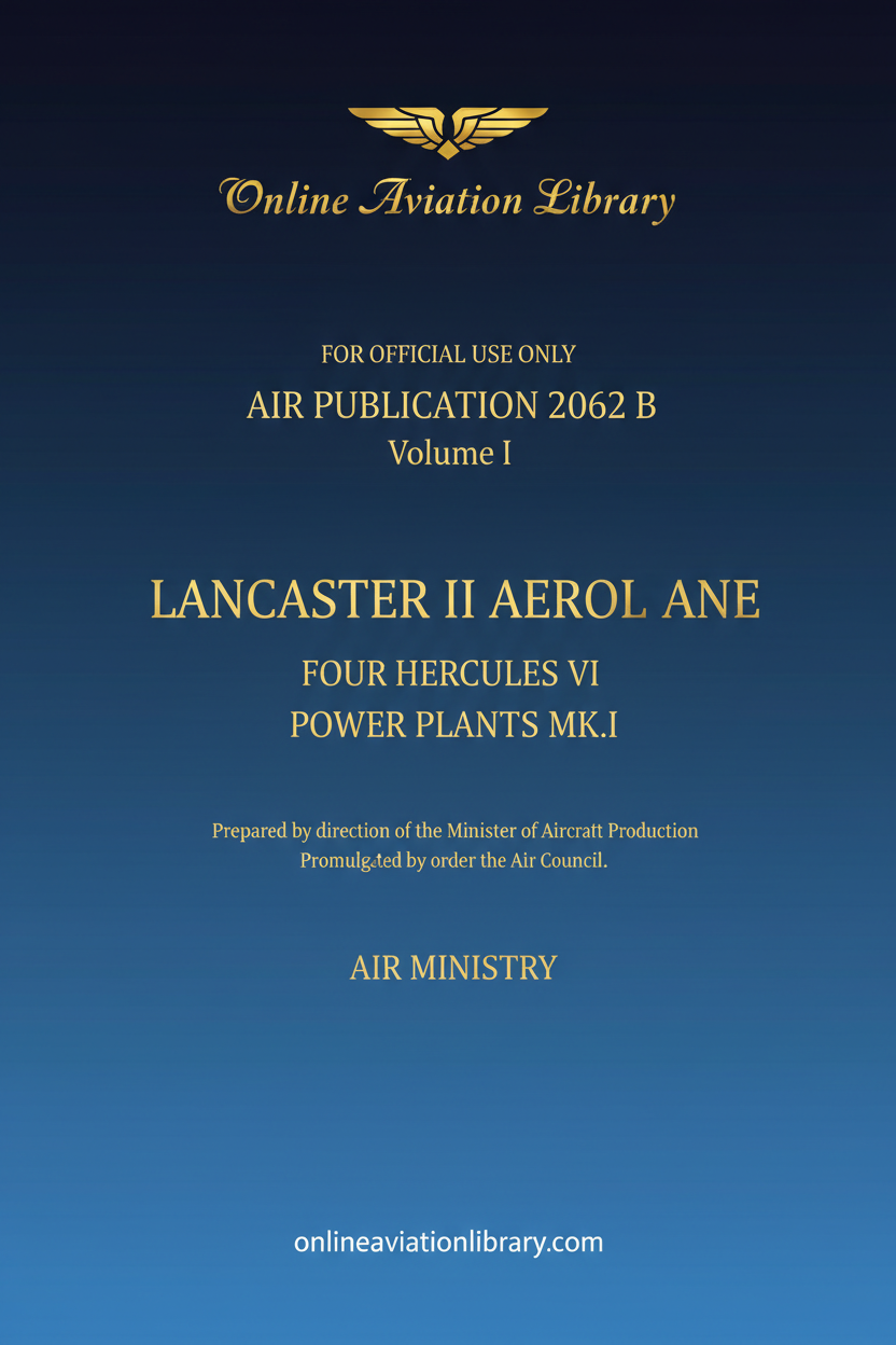 Lancaster II Aeroplane Standard Cover Page