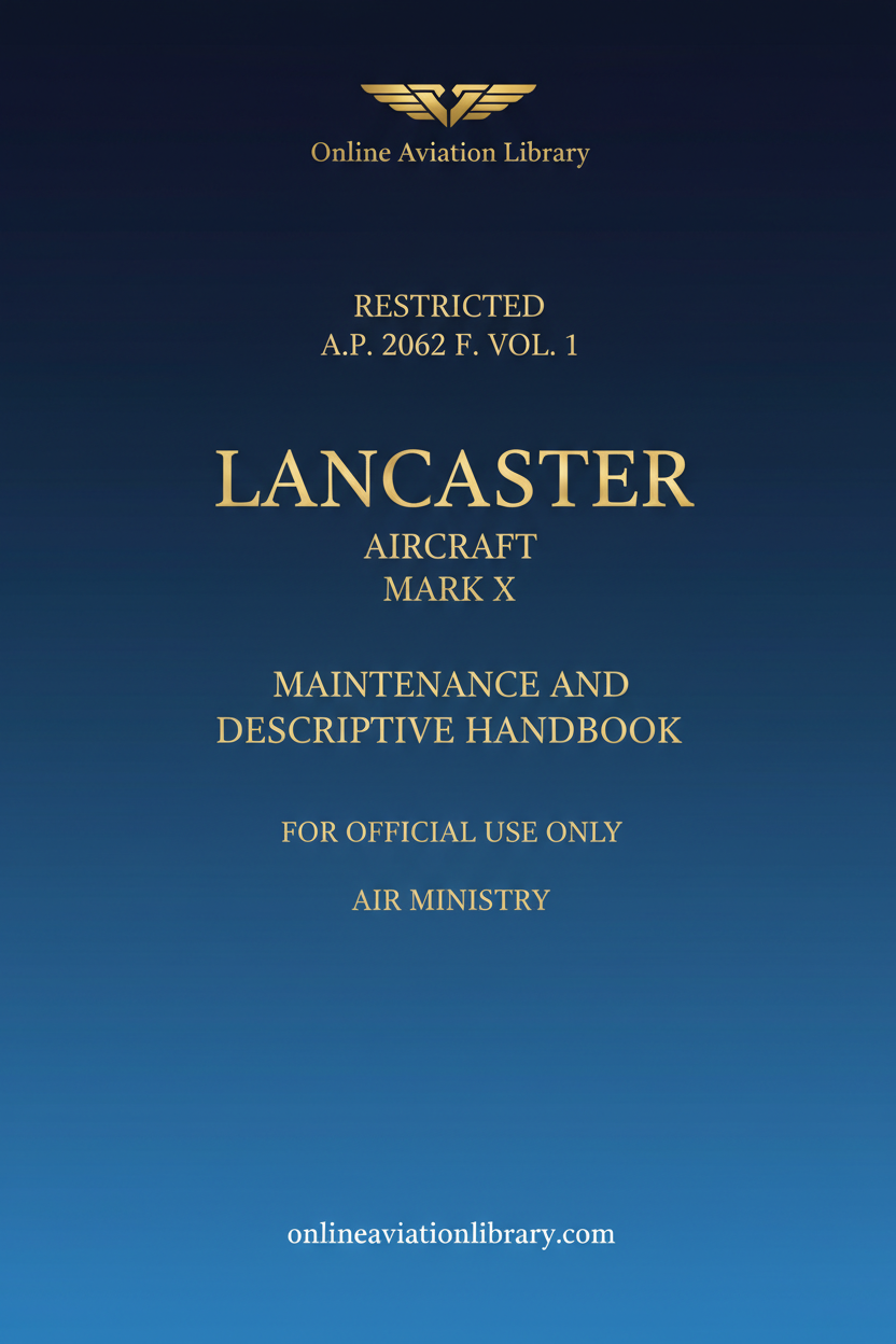 Lancaster Maintenance and Descriptive Handbook Standard Cover Page
