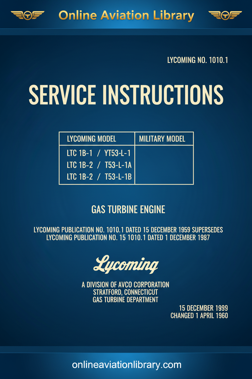 LTC 1B T53-L Service Instructions Cover