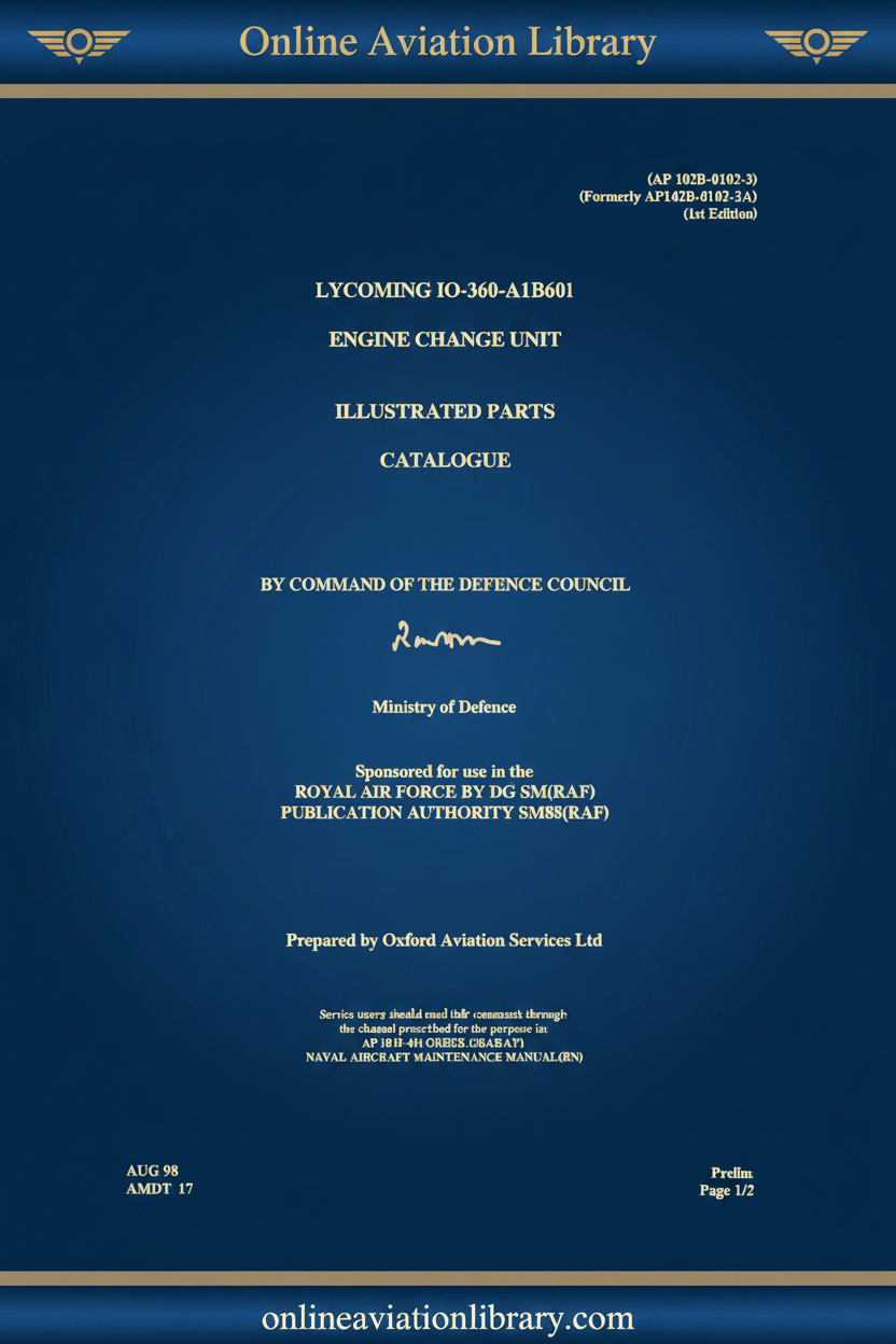 Lycoming IO-360-A1B601 IPC Cover