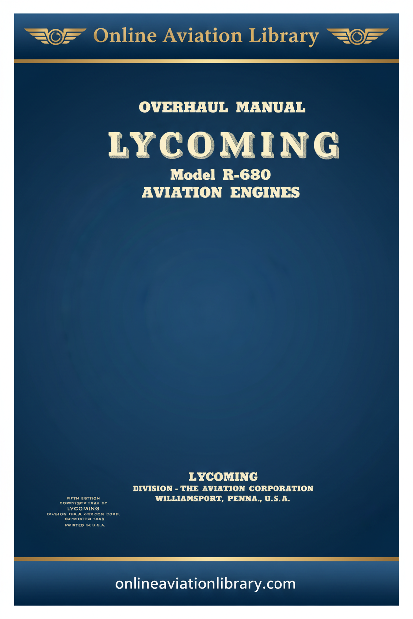 Lycoming R-680 Overhaul Manual Cover
