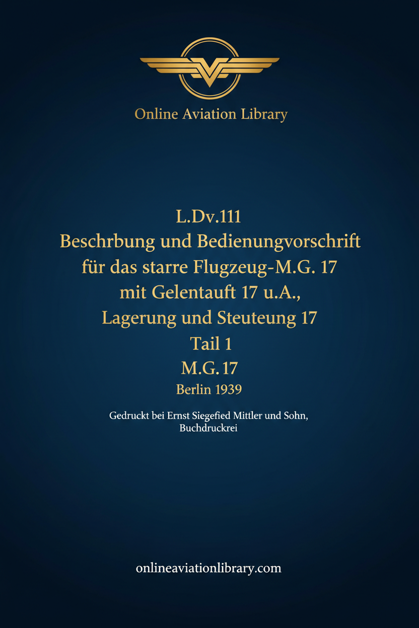 M.G. 17 Teil 1 Standard Cover Page
