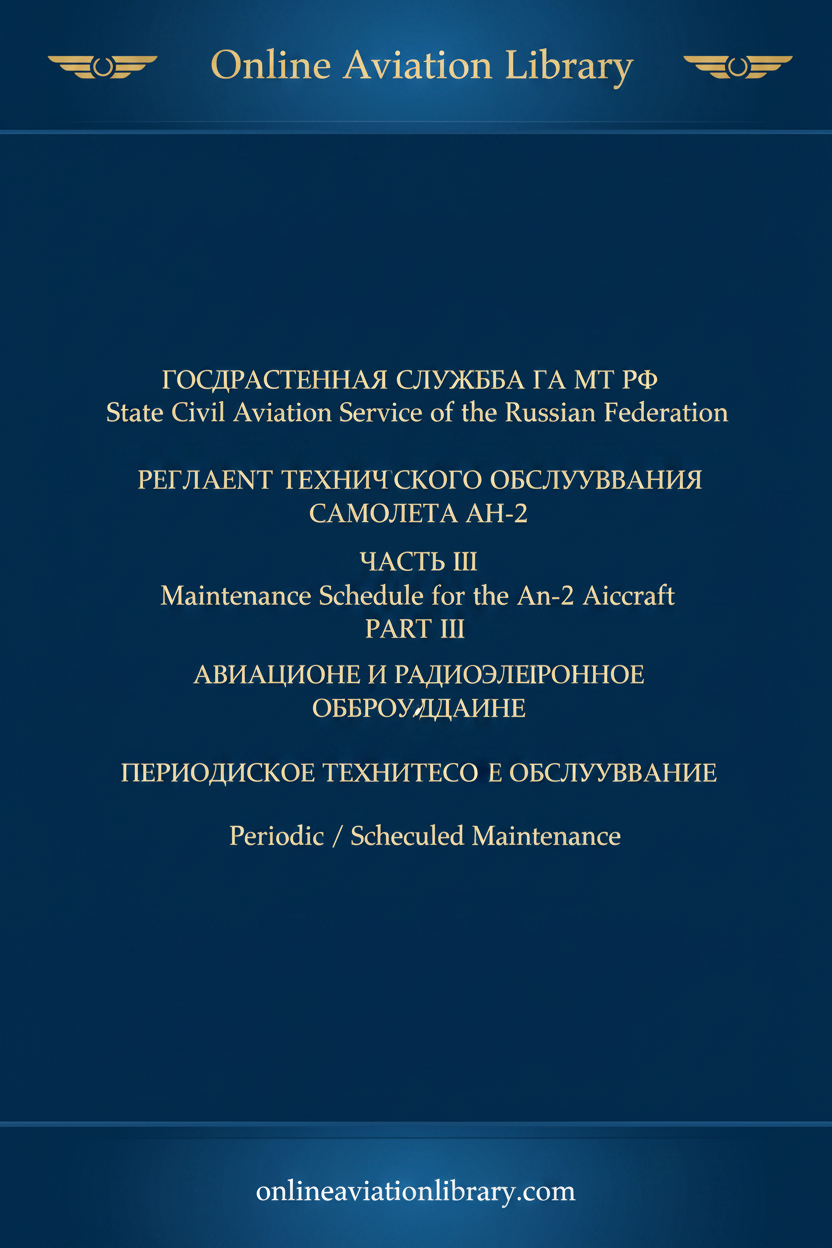 Maintenance Schedule An-2 Part III Periodic Avionics