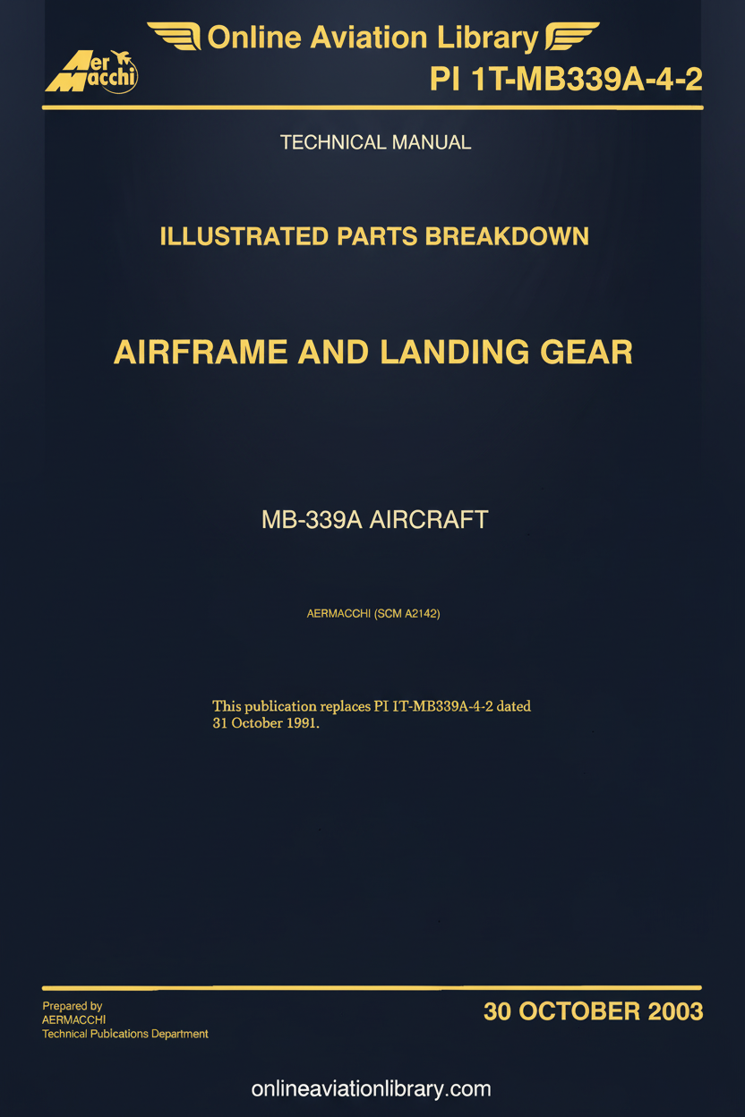 MB-339A IPB Airframe and Landing Gear - Cover Page 1 Blue Corrected