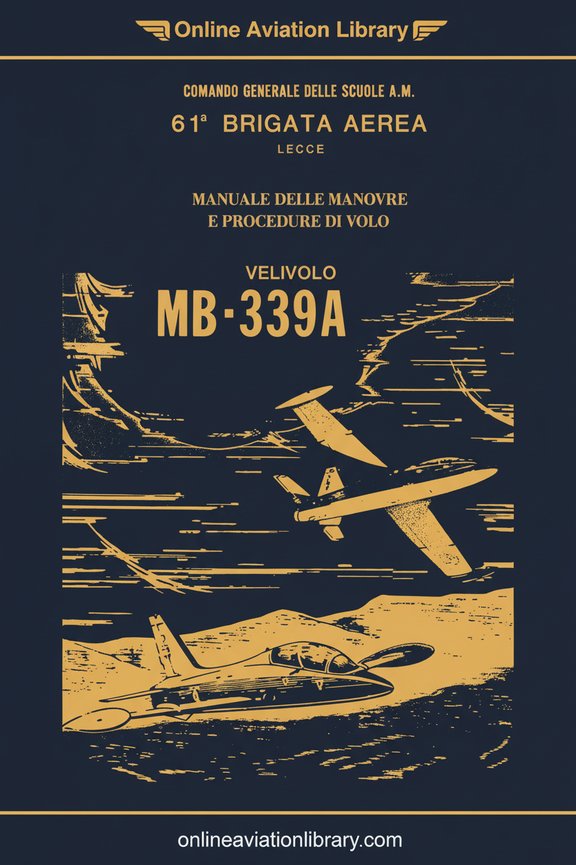 MB-339A Manuale delle Manovre e Procedure di Volo - 61ª Brigata Aerea Lecce - Cover Page 1 Blue