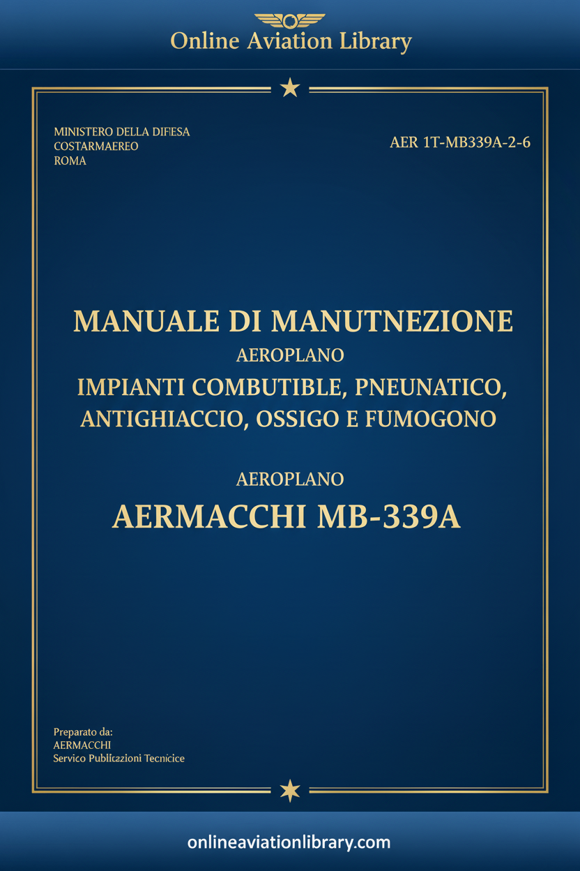 MB-339A Manuale di Manutenzione - Impianti Combustibile - Cover Page 1 Blue Corrected
