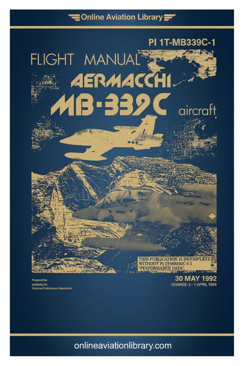 MB-339C Flight Manual - Cover Page 1 Blue