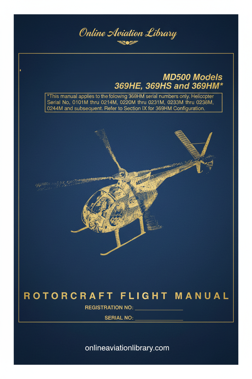 MD500 Models Rotorcraft Flight Manual Cover Page