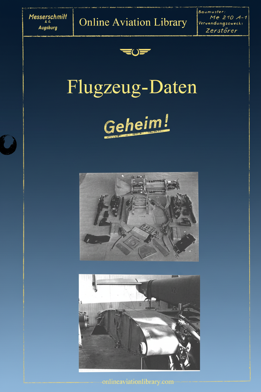 Me 210 A-1 Aircraft Data Cover Page
