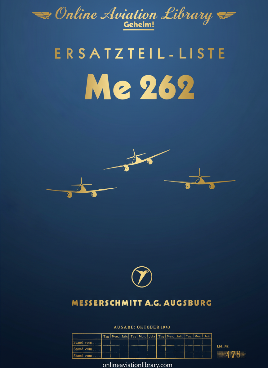 Me 262 Ersatzteil-Liste Cover Page