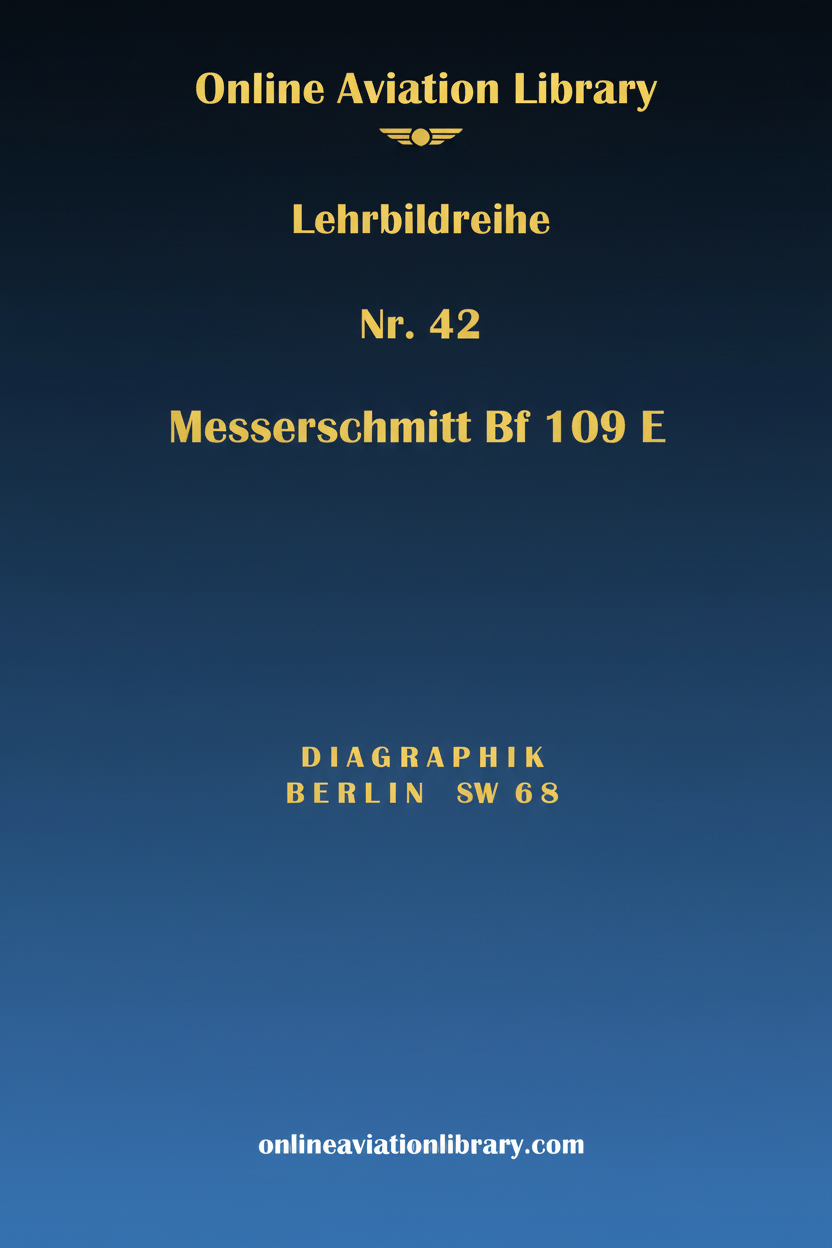 Messerschmitt Bf 109 E Instructional Series Cover