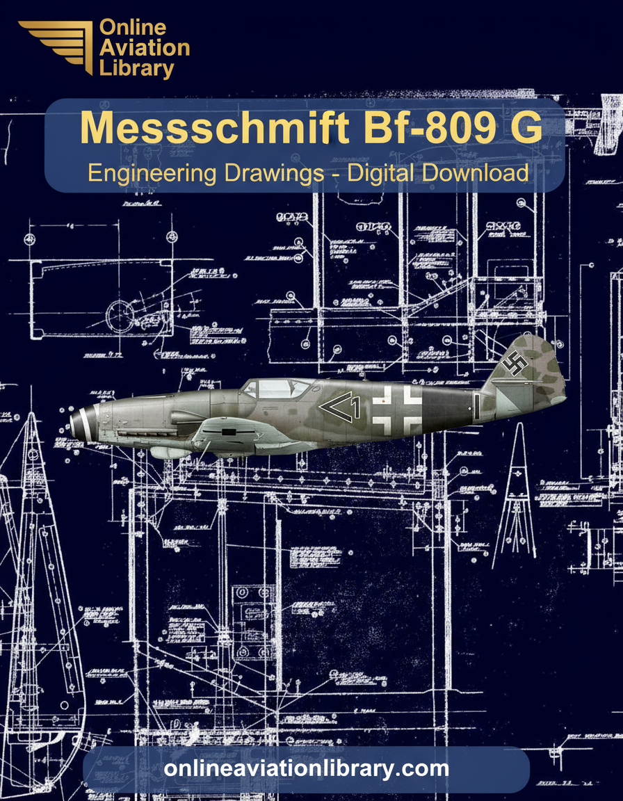 Messerschmitt Bf-109 G Blueprints Promotional Banner - Corrected
