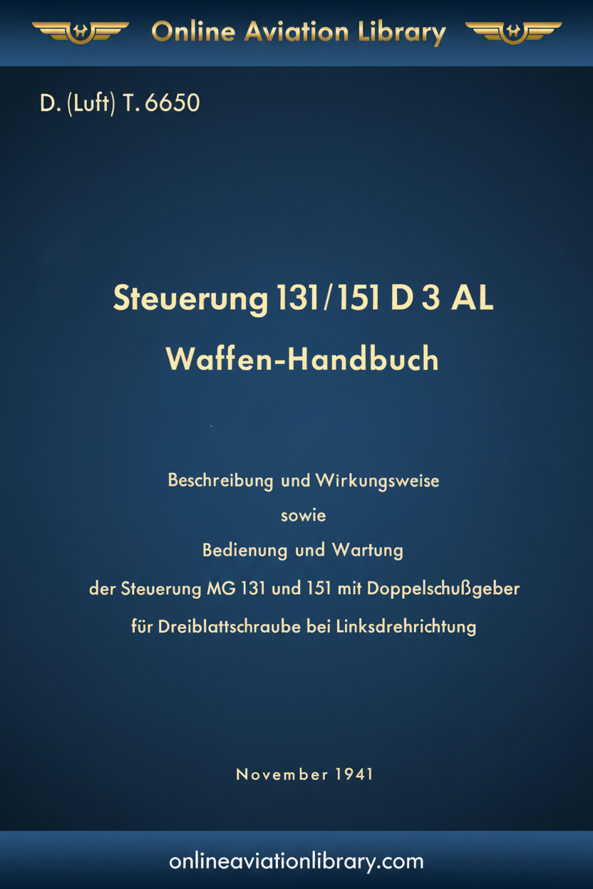 MG 131-151 D 3 AL Steuerung Cover