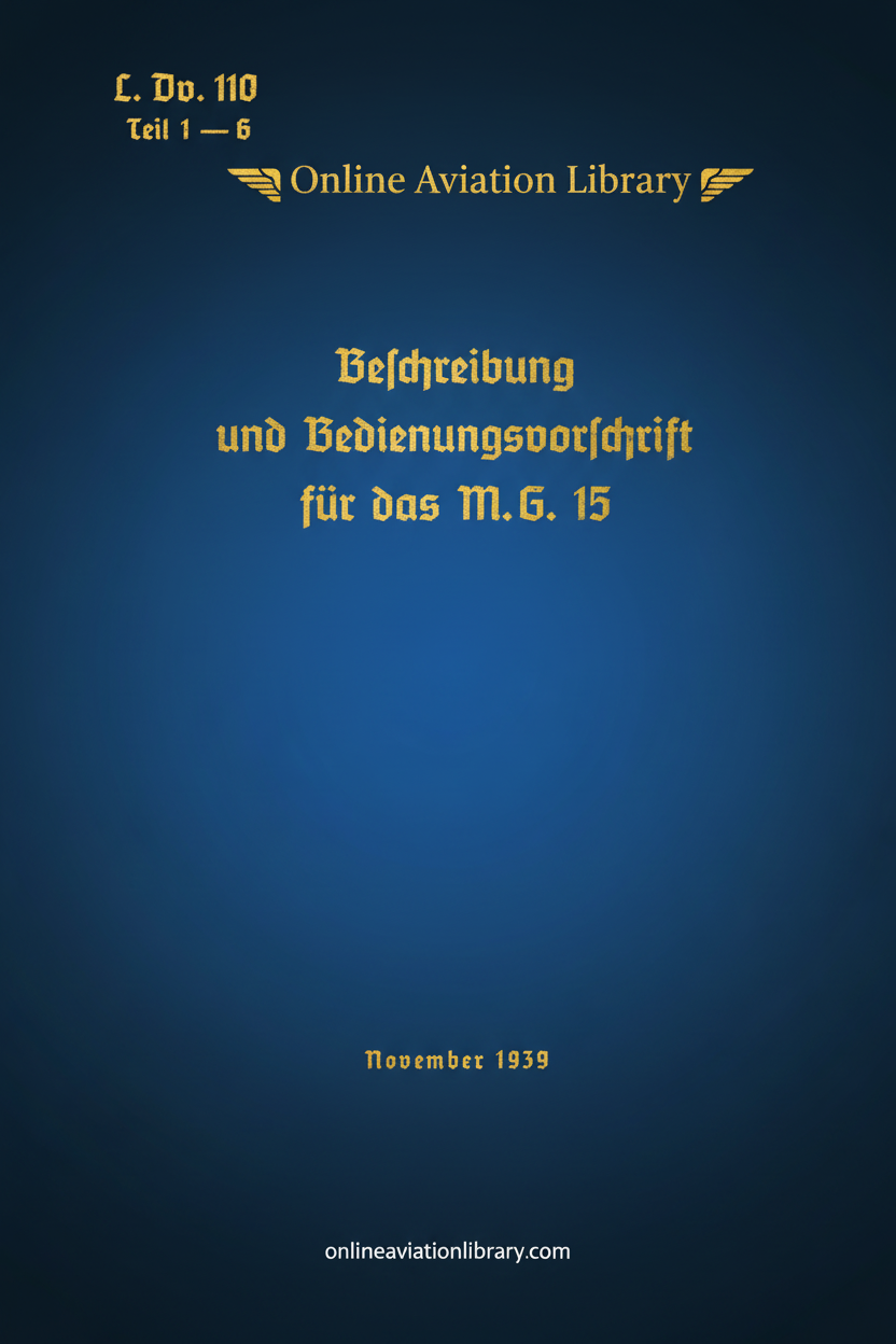 MG 15 Description and Operating Instructions Manual Cover