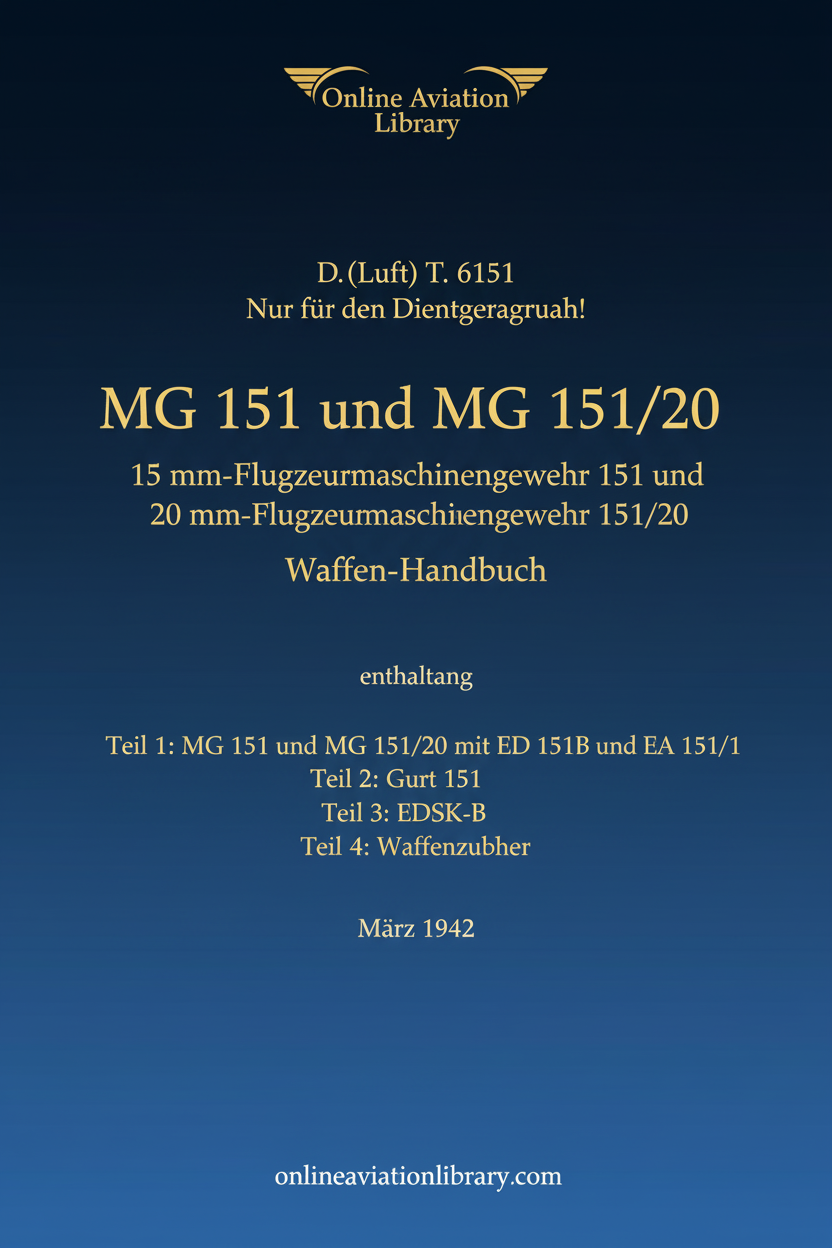 MG 151 and MG 151/20 Standard Cover Page