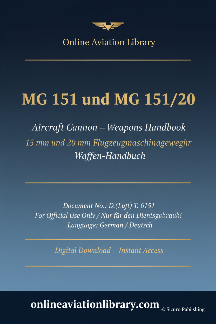 MG 151 / MG 151/20 Cover Page