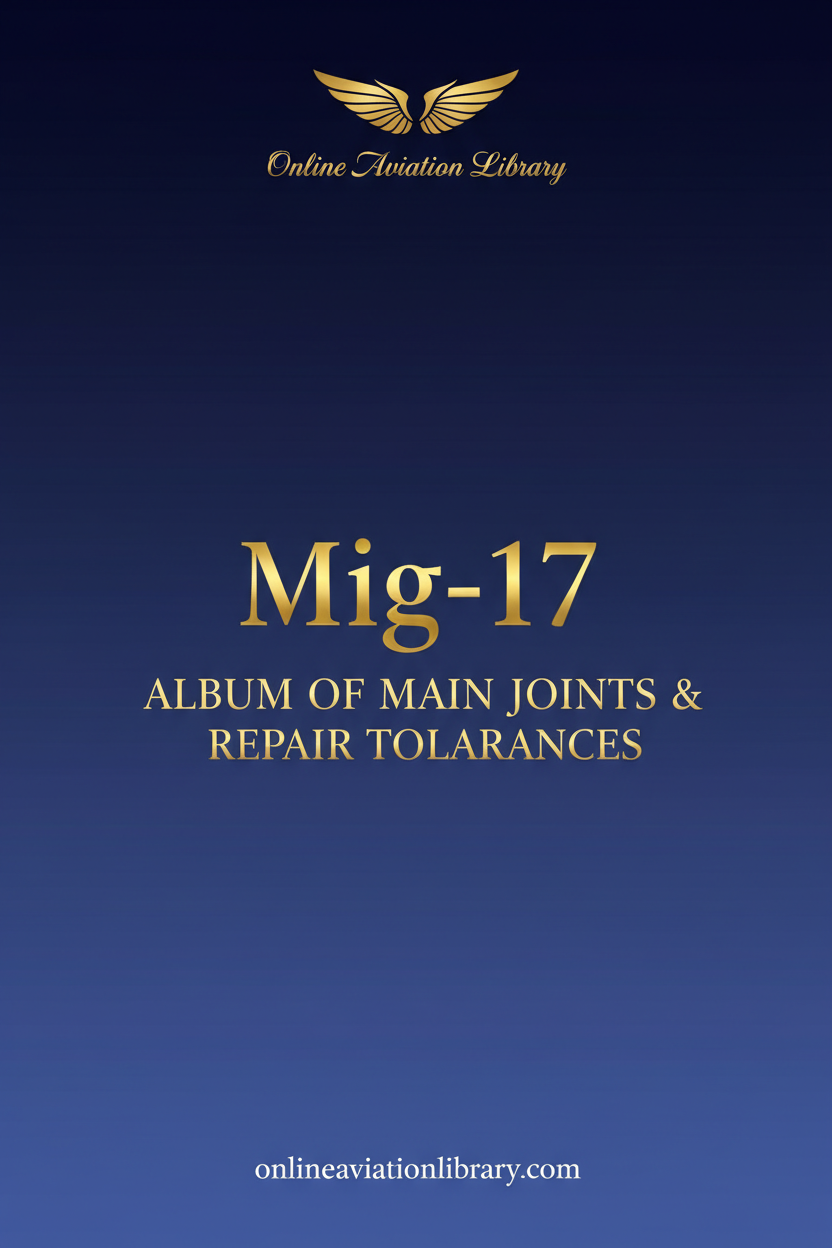 MiG-17 Album of Main Joints & Repair Tolerances Standard Cover Page