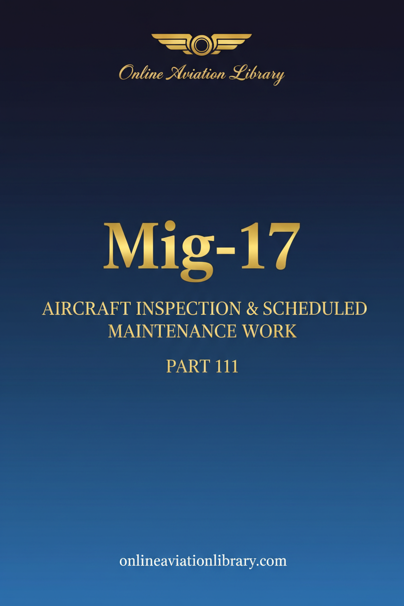 MiG-17 Maintenance Manual Standard Cover Page