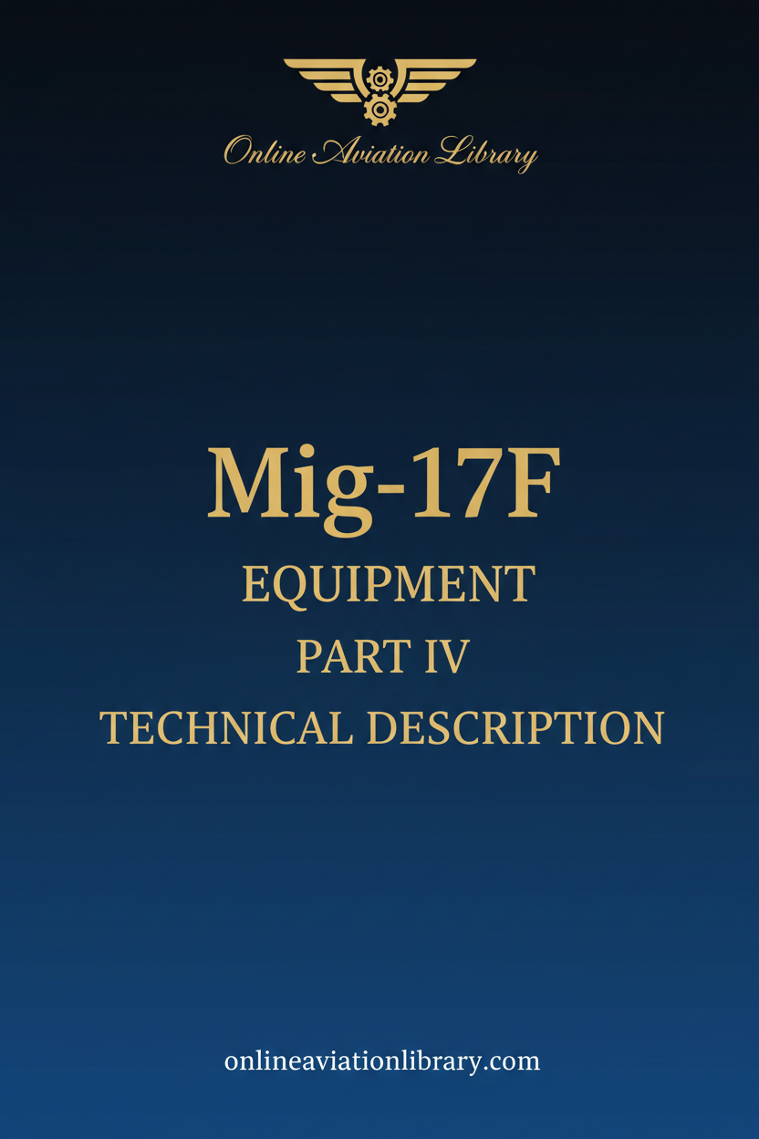 MiG-17F Equipment Part IV Standard Cover Page