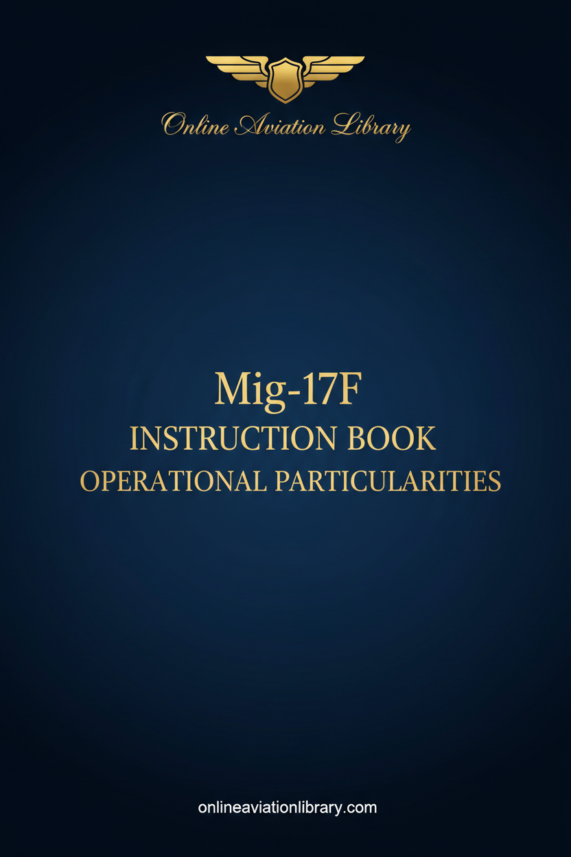MiG-17F Instruction Book Operational Particularities Standard Cover Page