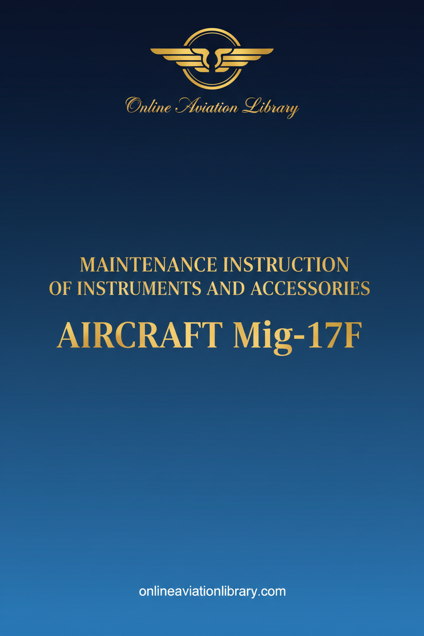 MiG-17F Maintenance Instruction Standard Cover Page