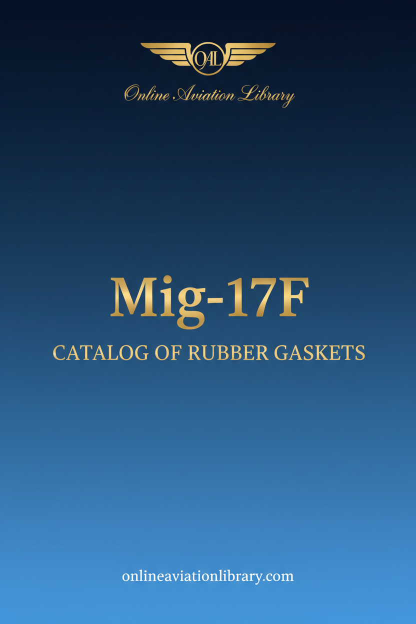 MiG-17F Rubber Gaskets Catalog Standard Cover Page