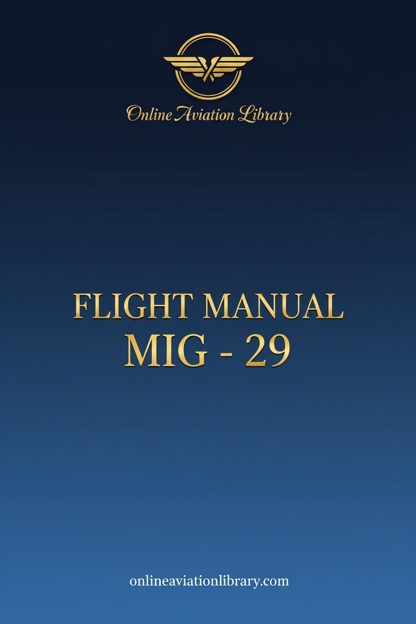 MiG-29 Flight Manual Standard Cover Page
