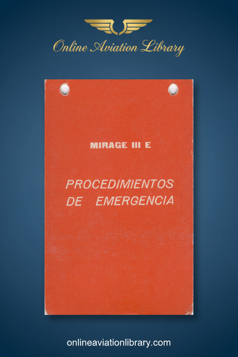Mirage III E Emergency Procedures Standard Cover Page 2