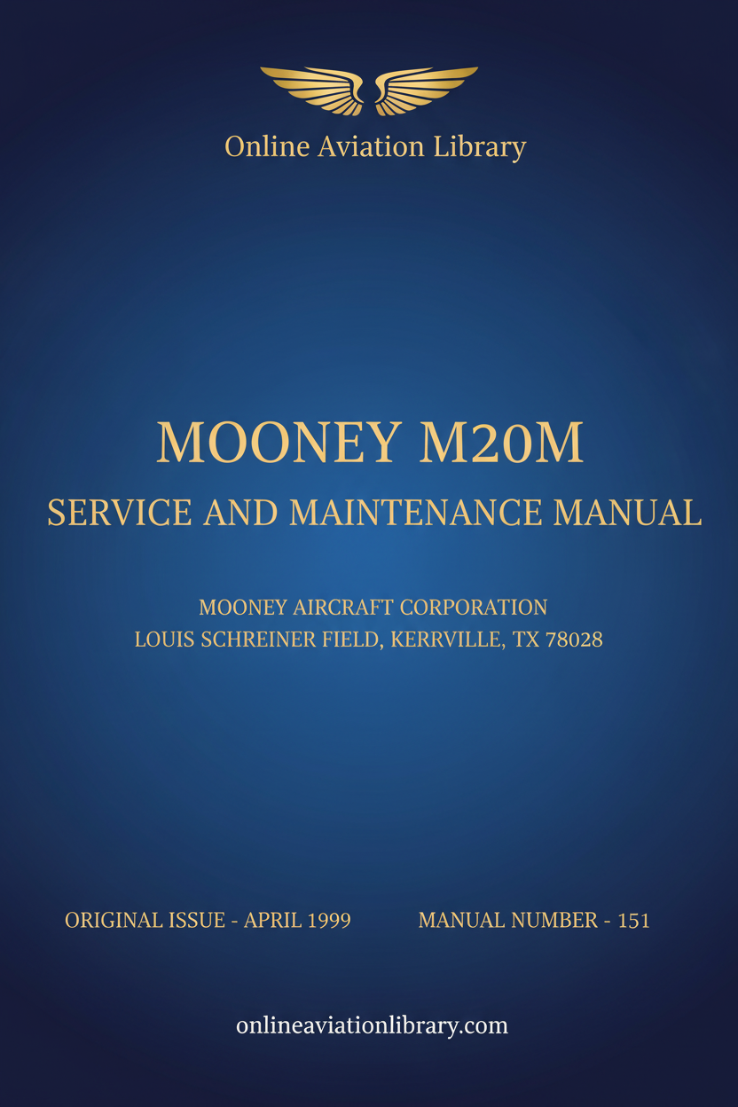 Mooney M20M Service and Maintenance Manual Standard Cover Page
