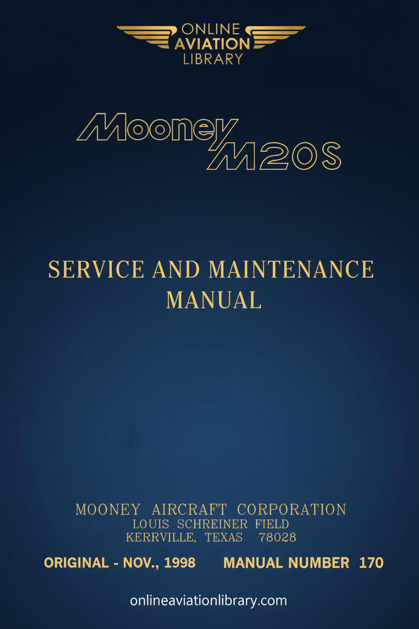 Mooney M20S Service and Maintenance Manual Standard Cover Page